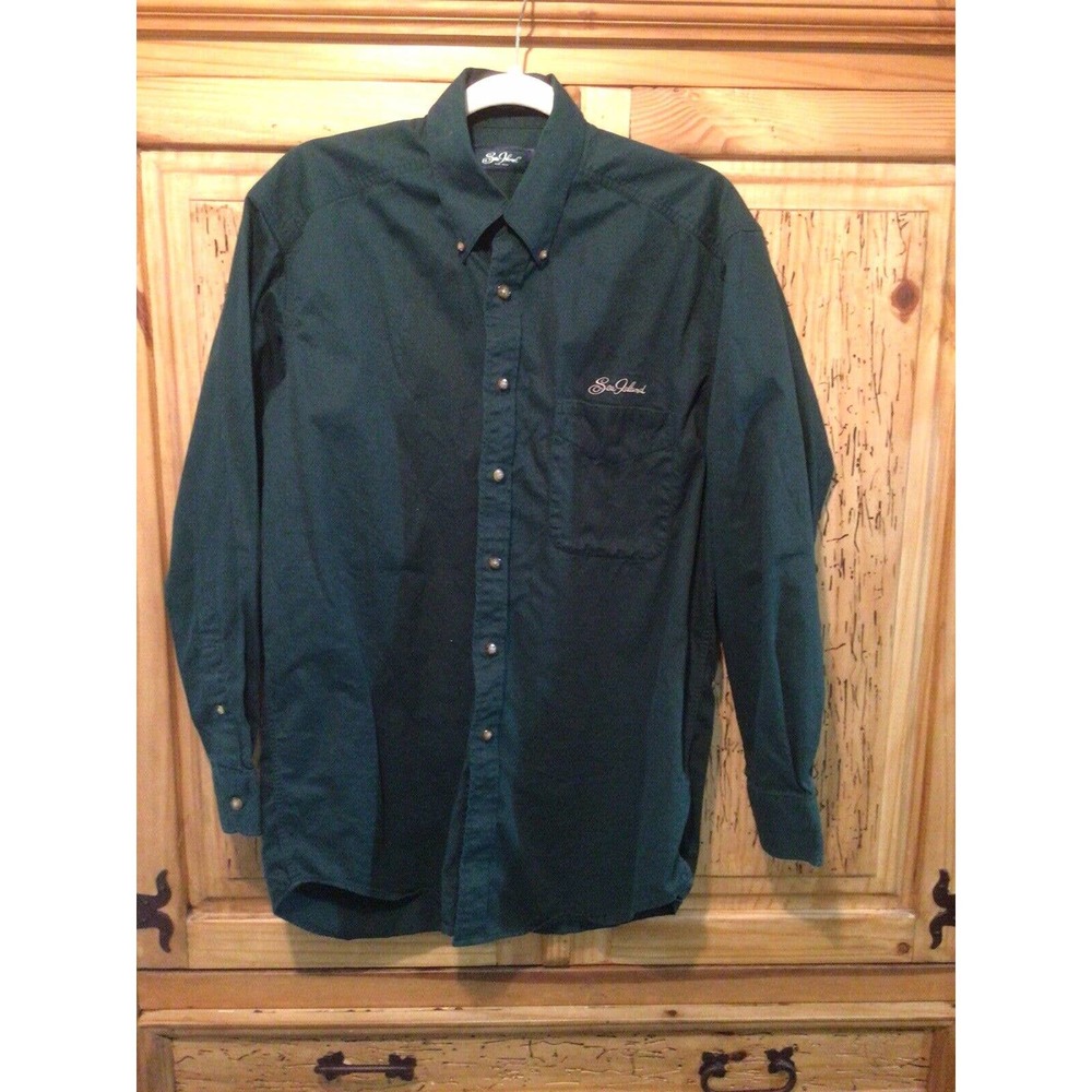 SEA ISLAND Ranger Twill Long Sleeve Sea Island Shirt Size M Hunter Green